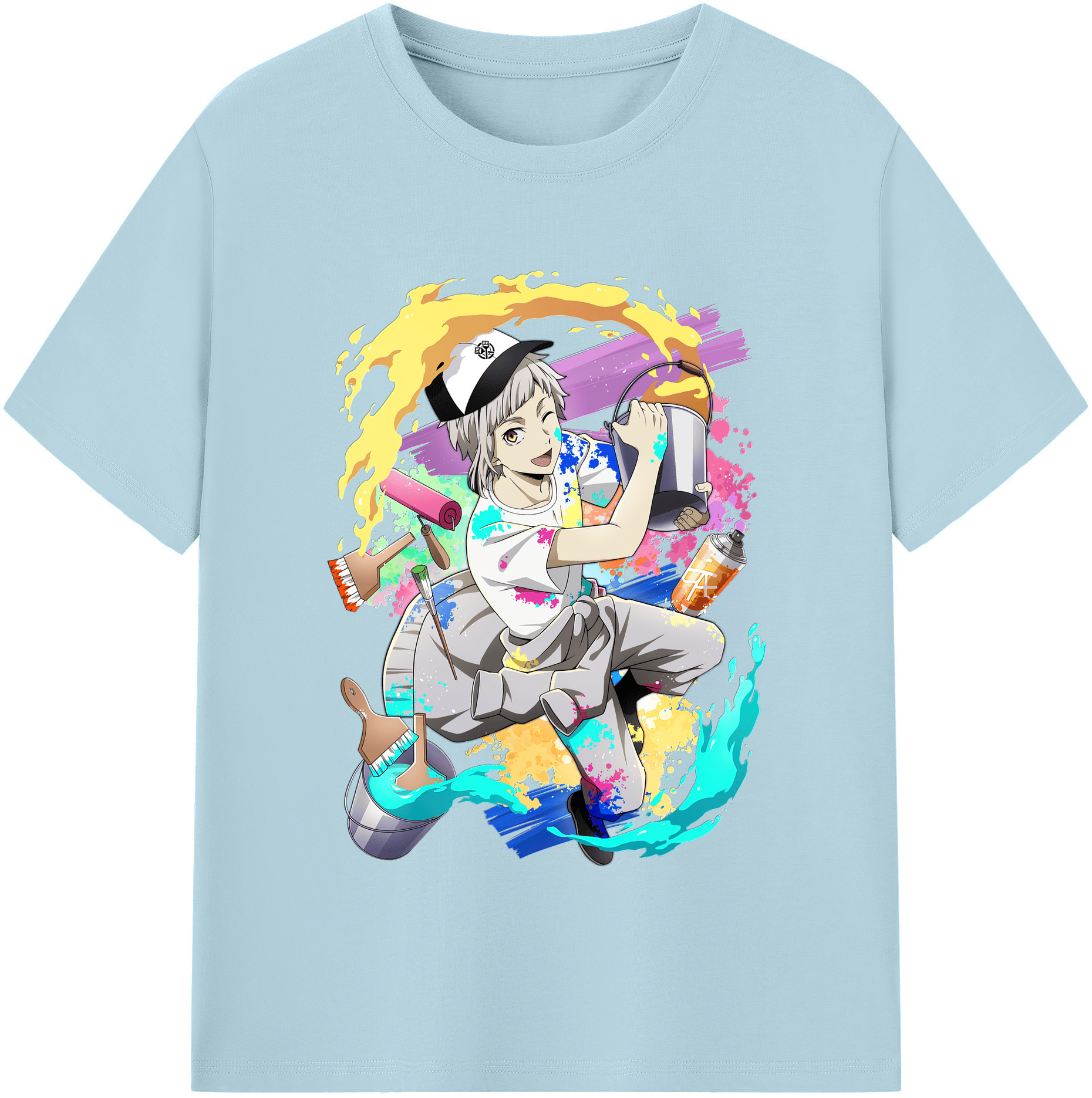 （画像用） 文豪ストレイドッグス Bungo Stray Dogs 綿100％半袖Tシャツ（フロントプリント）